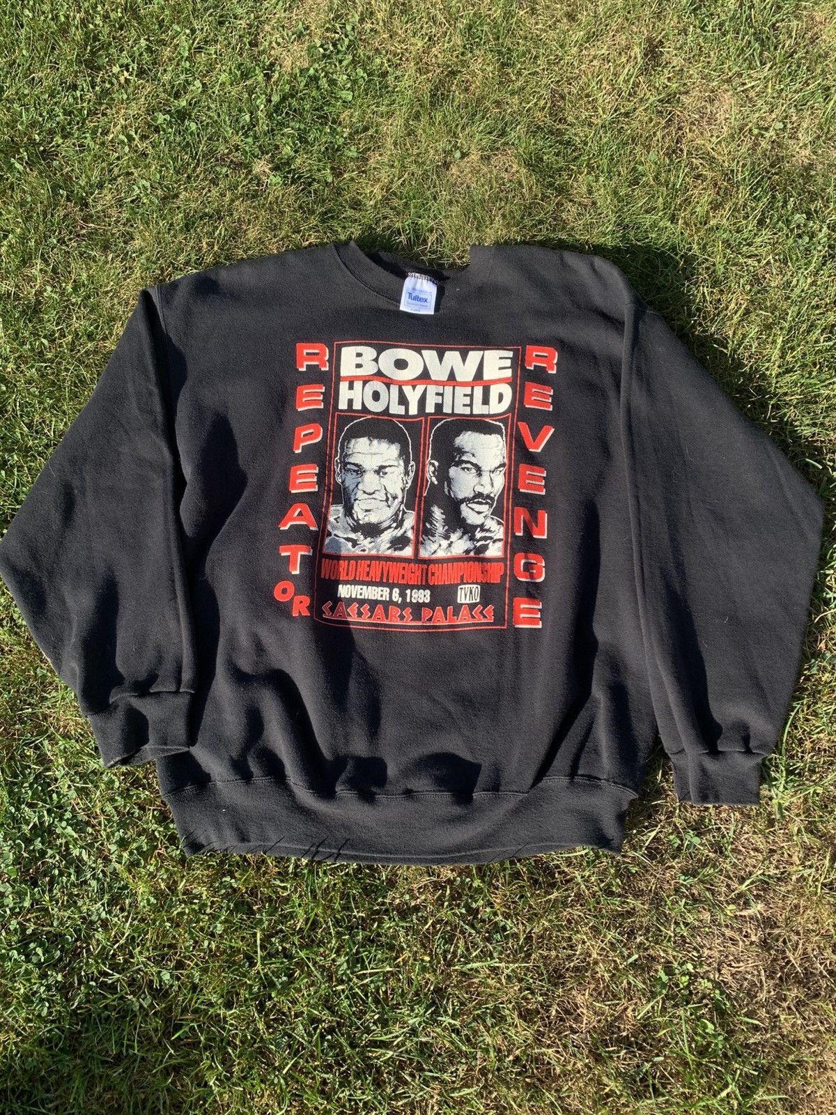 Band Tees 93 Holyfield Boxing Heavyweight Championship 1990 S 90 S Hoodie, Sweatshirt | PodTeesHub.com