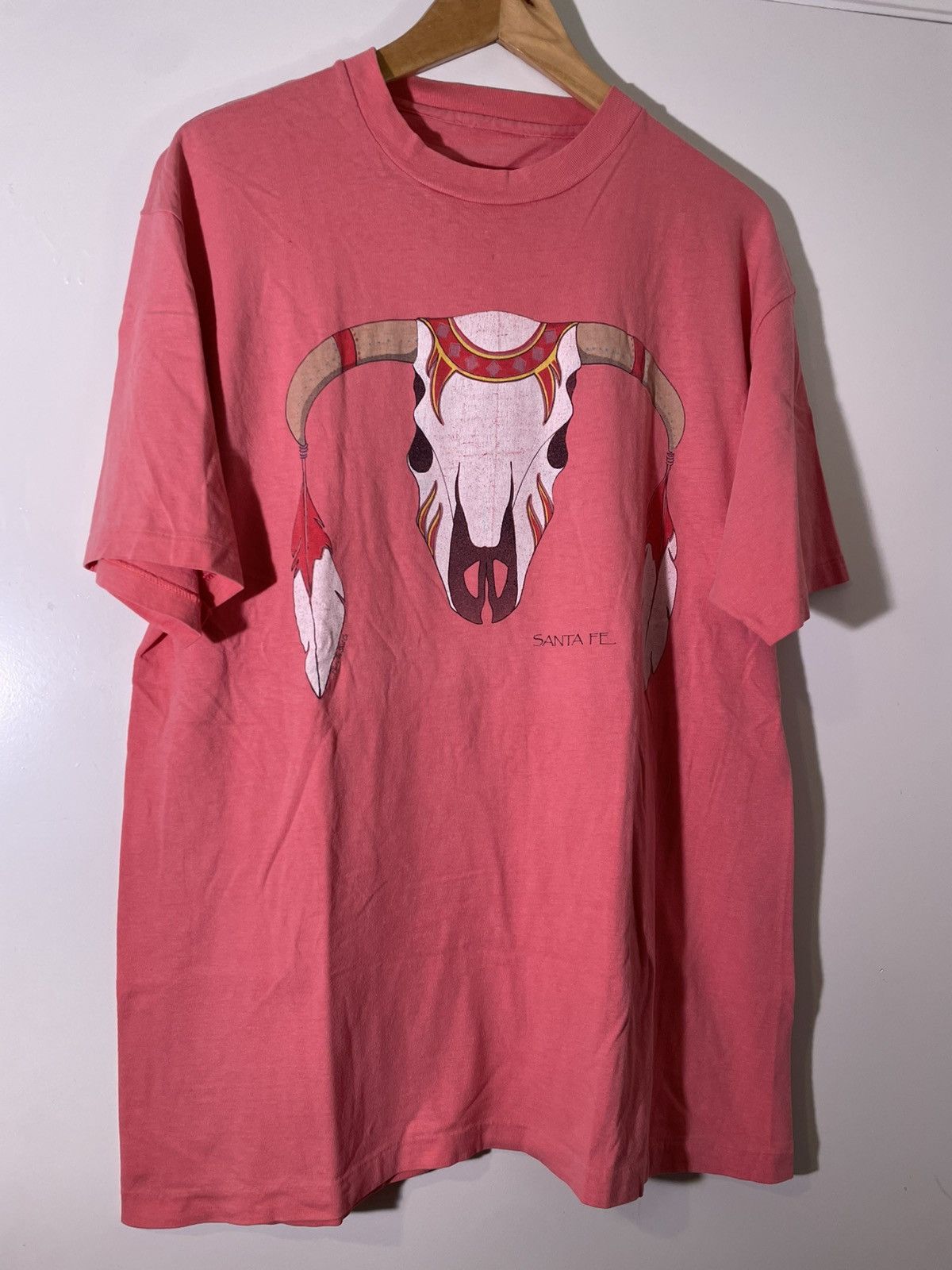 Vintage 90 S 2000 S Y2k Vtg Vintage Santa Fe Animal Skull Tee Shirt Hoodie, Sweatshirt | PodTeesHub.com