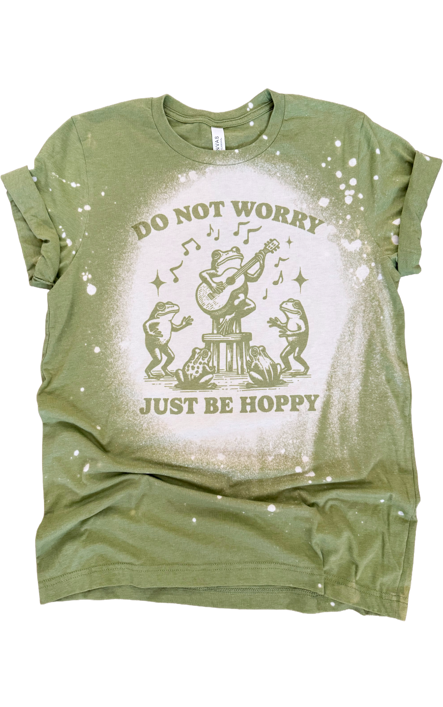 Do Not Worry, Just Be Hoppy Bleached Tee Hoodie, Sweatshirt | PodTeesHub.com