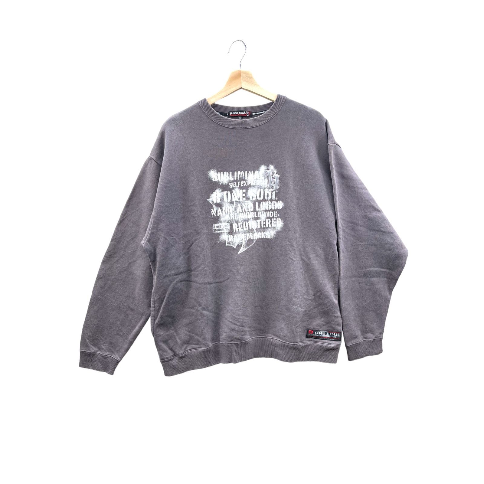 Vintage 2000 S B One Soul Spray Paint Graphic Crewneck Sweater T-Shirts, Hoodie, Sweatshirt | PodTeesHub.com