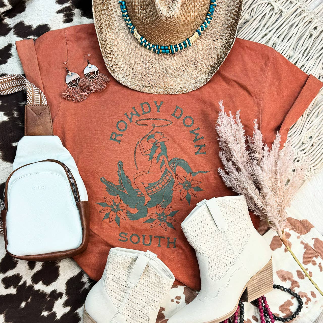 Rowdy Down South Everyday Tee Hoodie, Sweatshirt | PodTeesHub.com