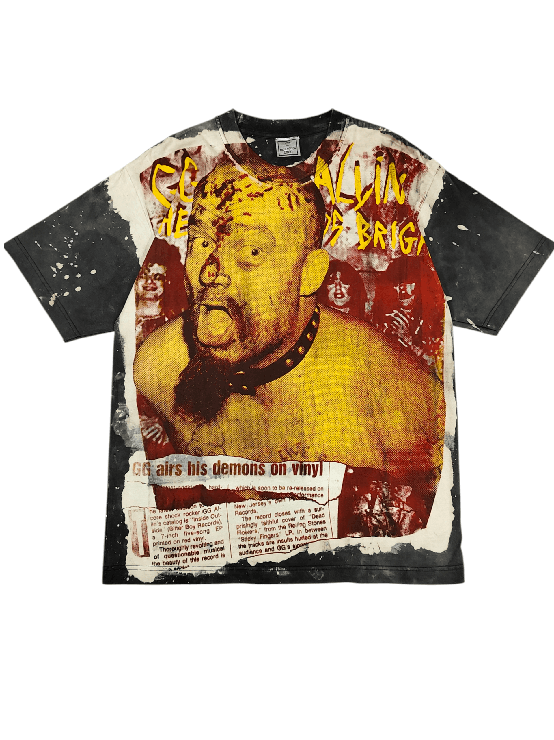 Band Tees Gg Allin Shock Underground Punk Graphic Thrashed Tee Hoodie, Sweatshirt | PodTeesHub.com