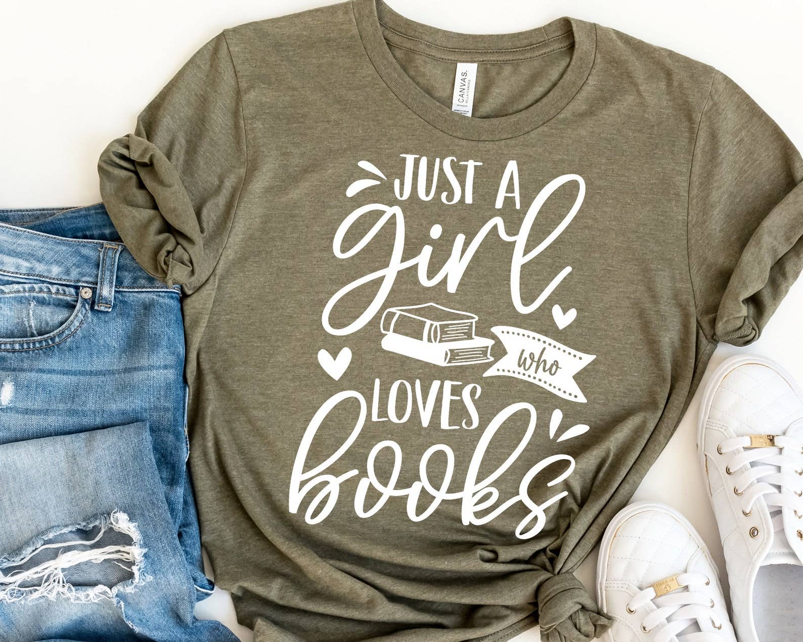 Just A Girl Who Loves Books T-Shirt Hoodie, Sweatshirt | PodTeesHub.com