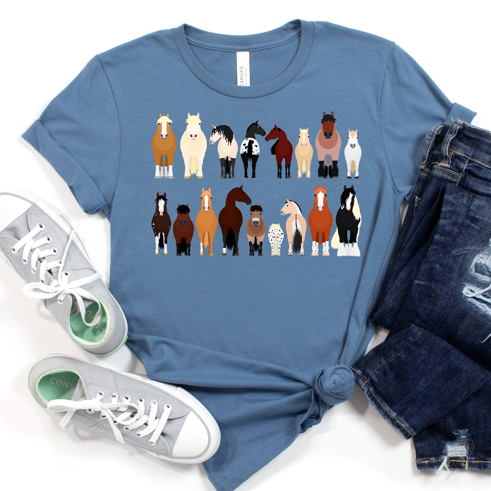 Horse Breeds T-Shirt - Animal Lovers Tees- Farm Animals Tees Hoodie, Sweatshirt | PodTeesHub.com