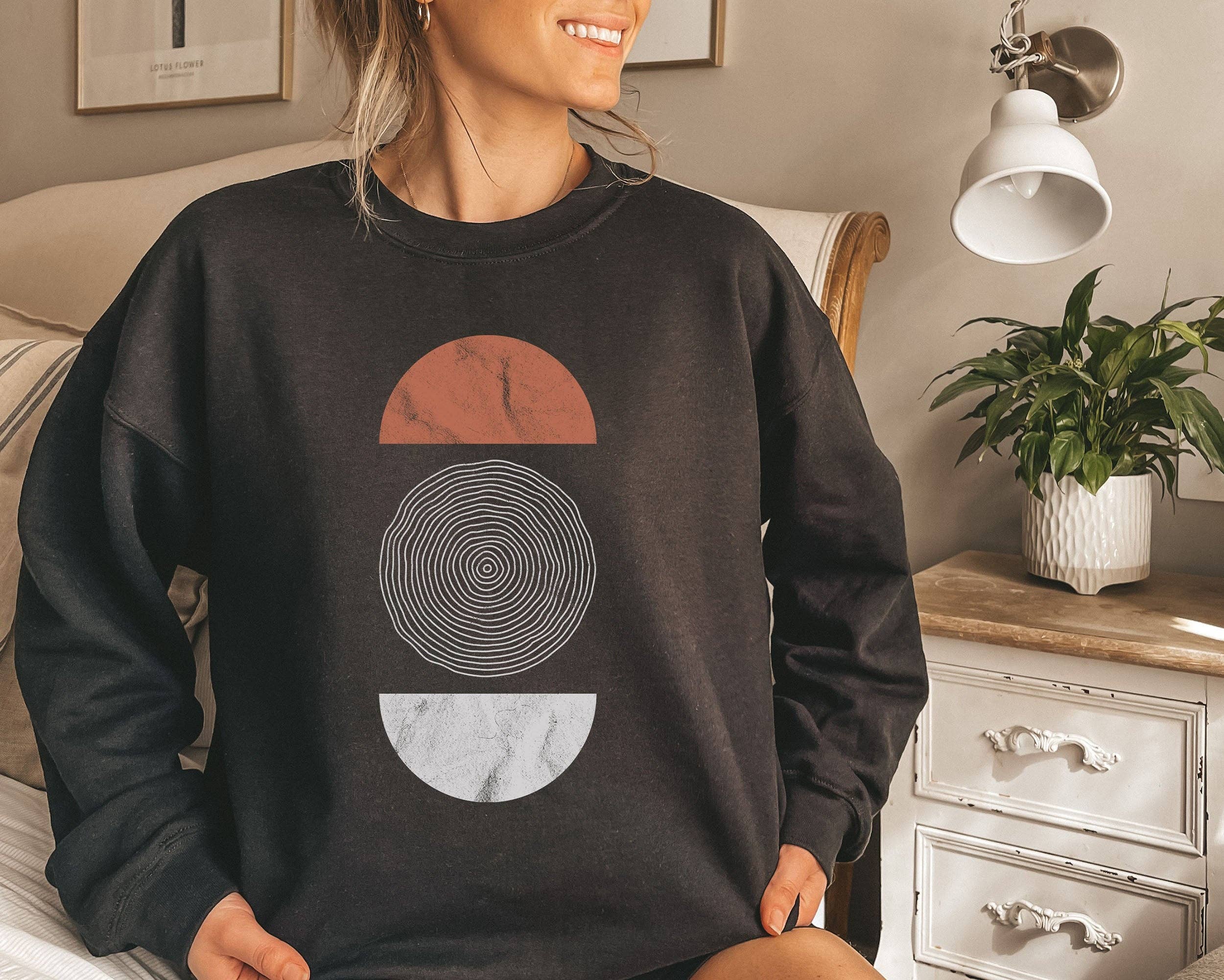 Abstract Geometric Circle Sweatshirt T-Shirts, Hoodie | PodTeesHub.com