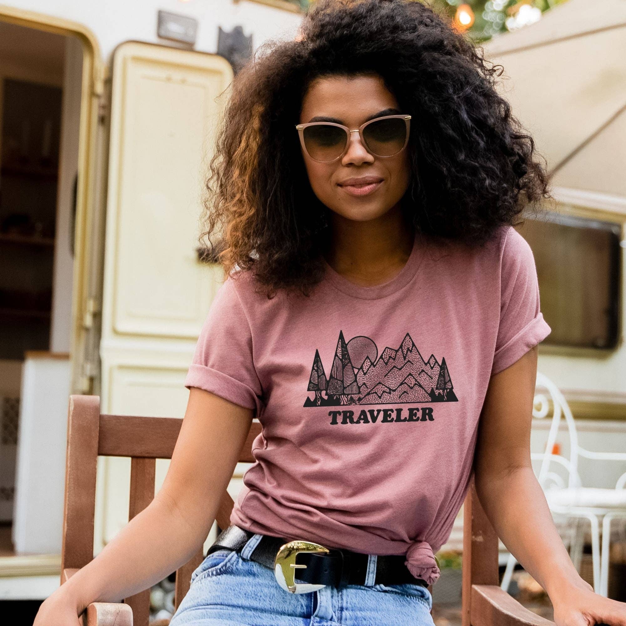 Traveler Tshirt Nature Graphic Tee *Unisex Fit*234 Hoodie, Sweatshirt | PodTeesHub.com