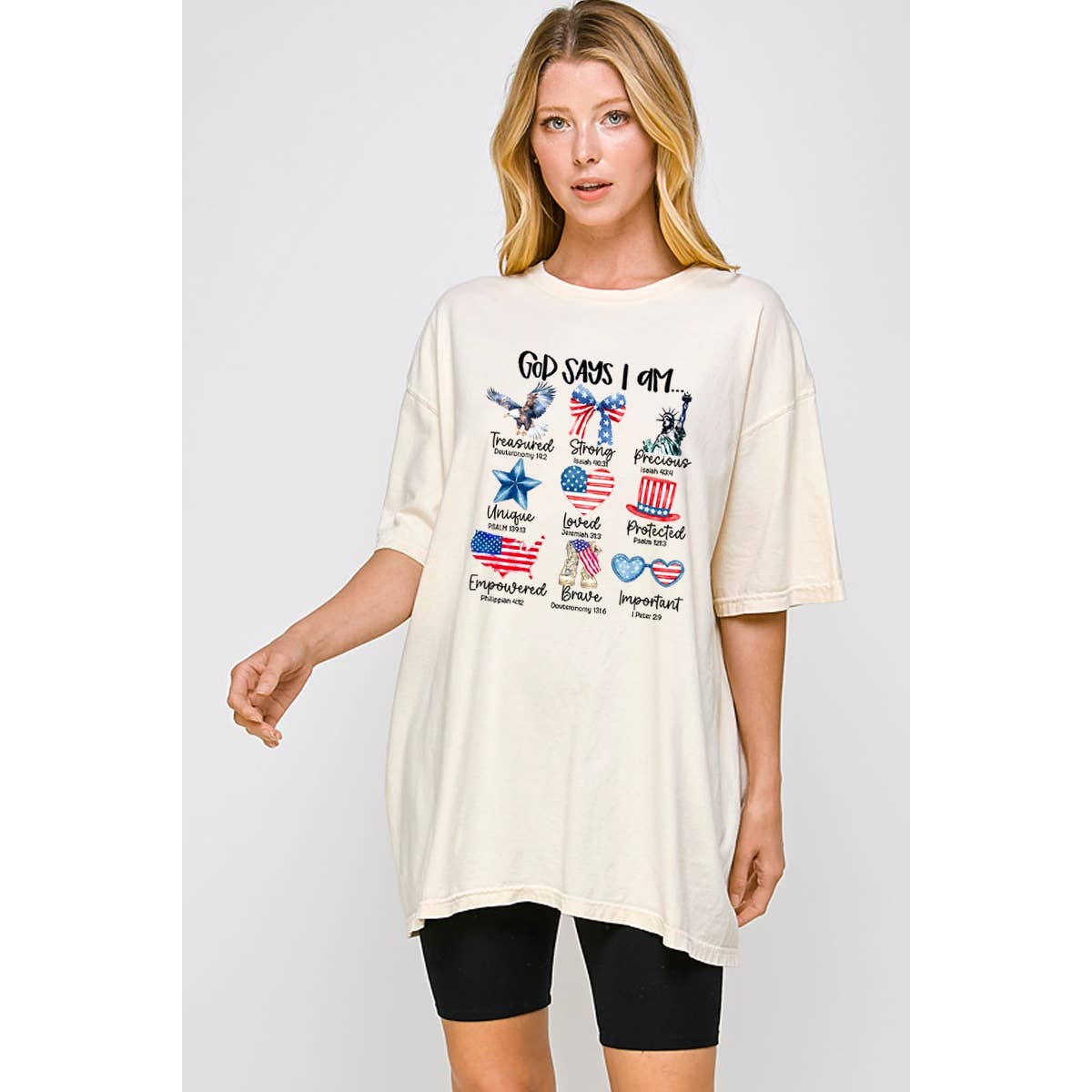 God Says I Am Vintage Graphic Oversized Tee Hoodie, Sweatshirt | PodTeesHub.com