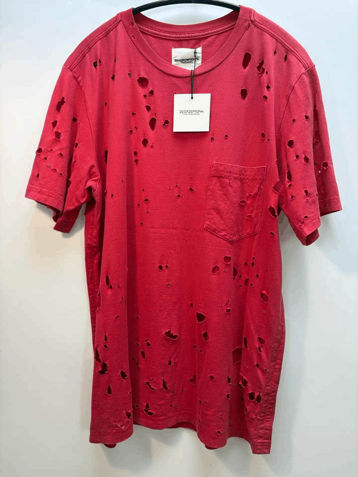 Takahiromiyashita The Soloist Sz 46 Takahiromiyashita The Soloist 12ss Distressed Tee Hoodie, Sweatshirt | PodTeesHub.com