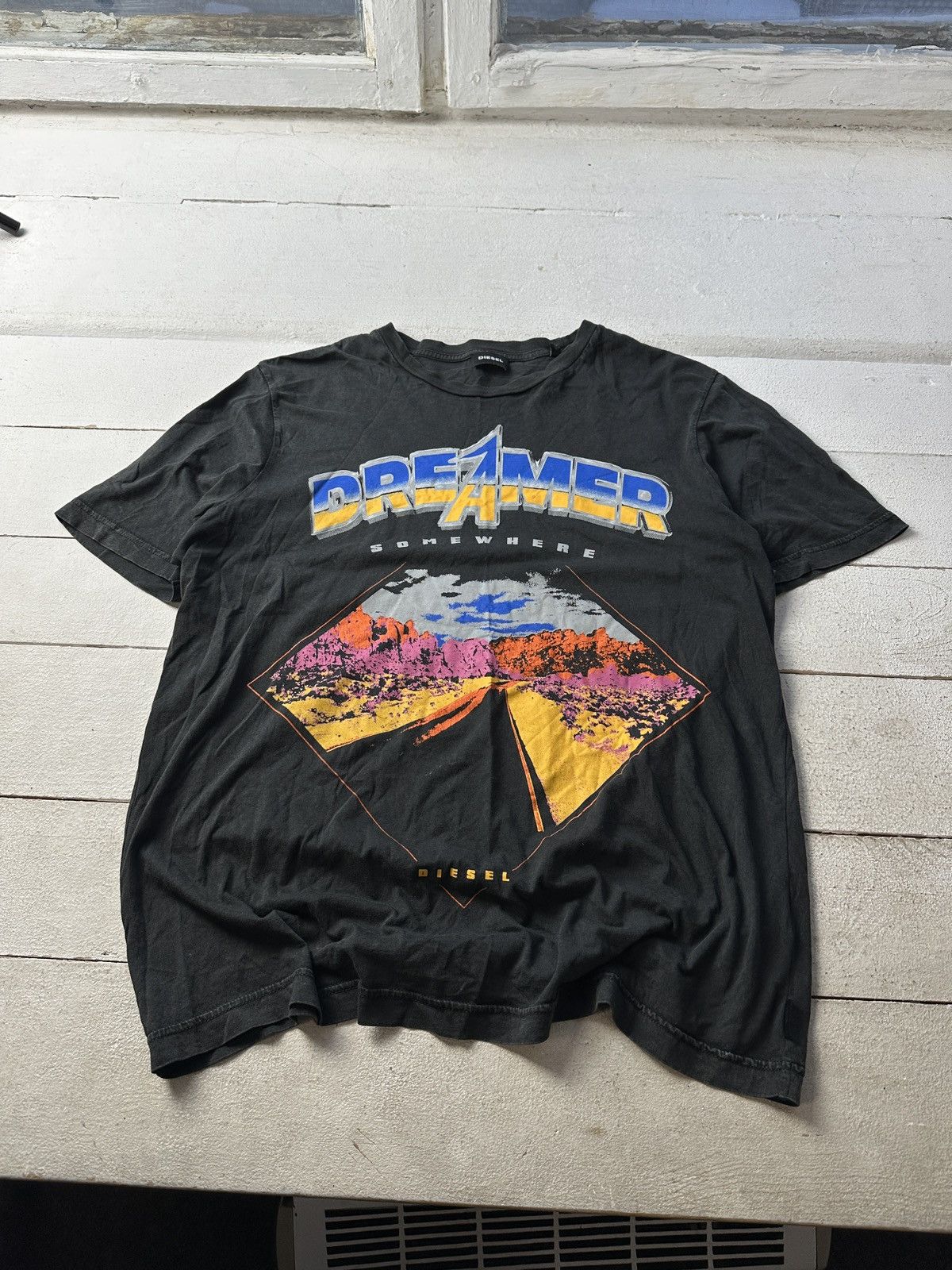 Diesel Dreamer Somewhere Avant Garde Vntg Big Logo Y2k Tee Hoodie, Sweatshirt | PodTeesHub.com