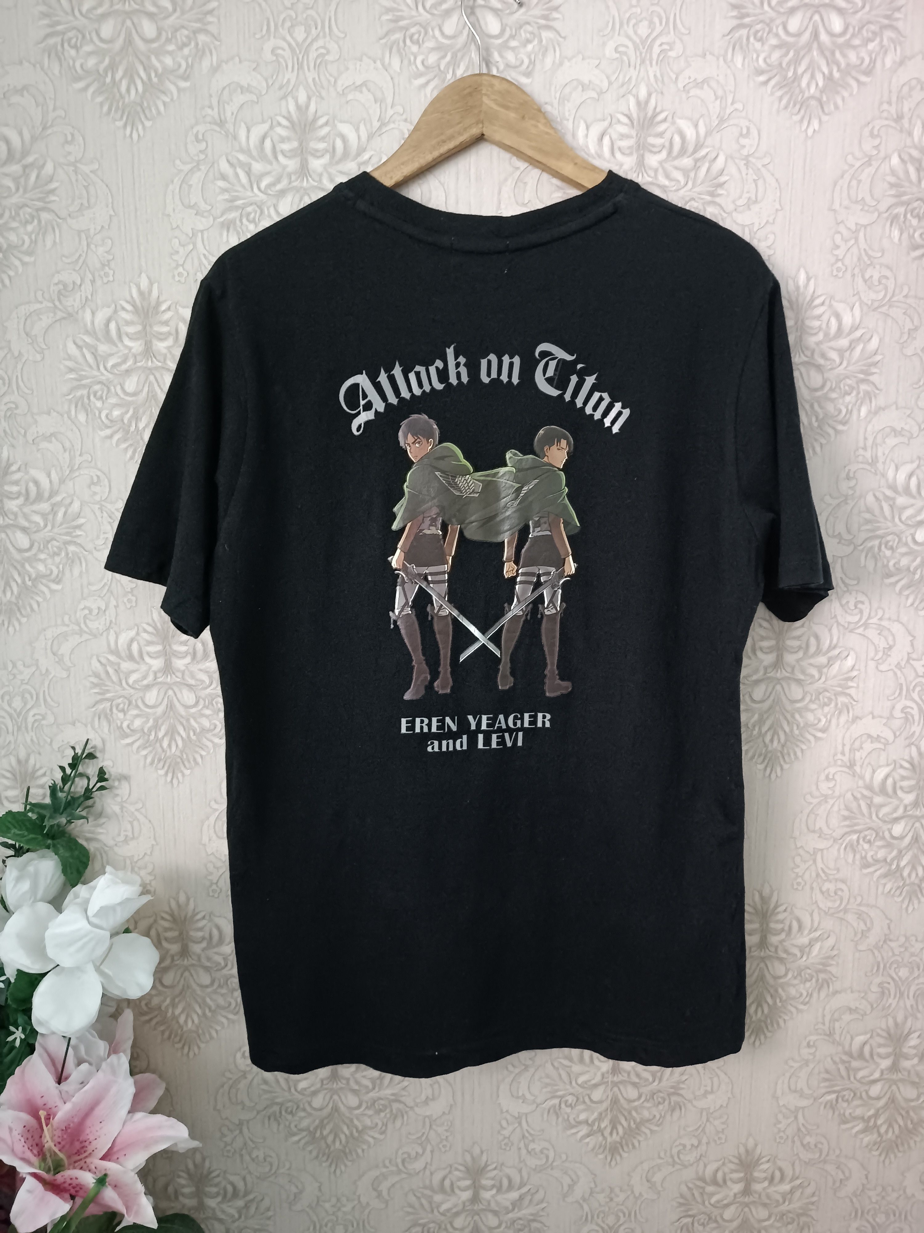 Anime Attack On Titan Eren Yeager And Levi Tee Shirt Hoodie, Sweatshirt | PodTeesHub.com