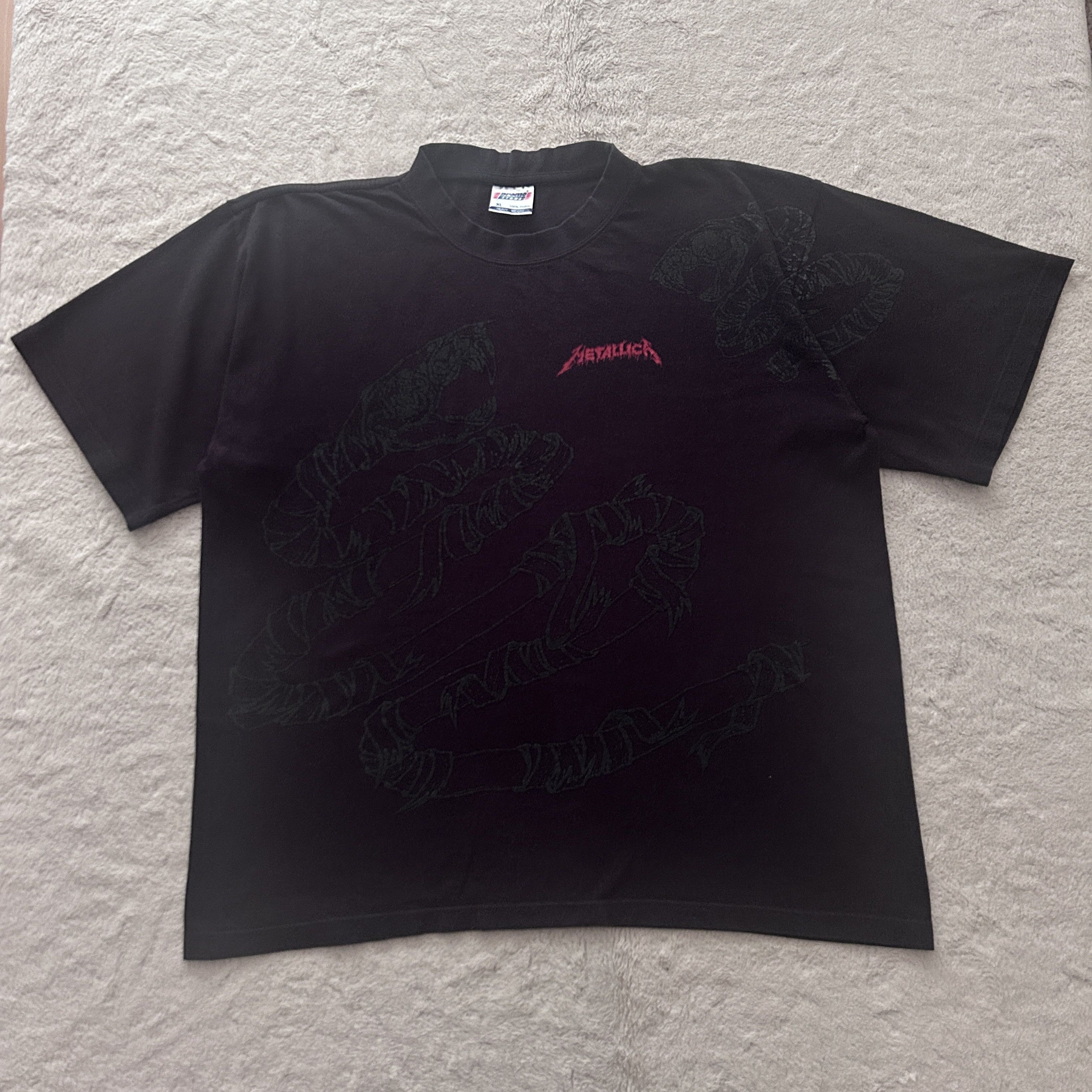 Band Tees Vintage Metallica Black Album Aop 90 S Band T Shirt Hoodie, Sweatshirt | PodTeesHub.com