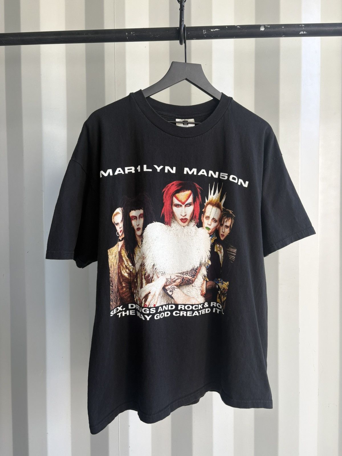 Band Tees Vintage Marilyn Manson Sex Drugs Rock Is Dead Tour Grunge Hoodie, Sweatshirt | PodTeesHub.com