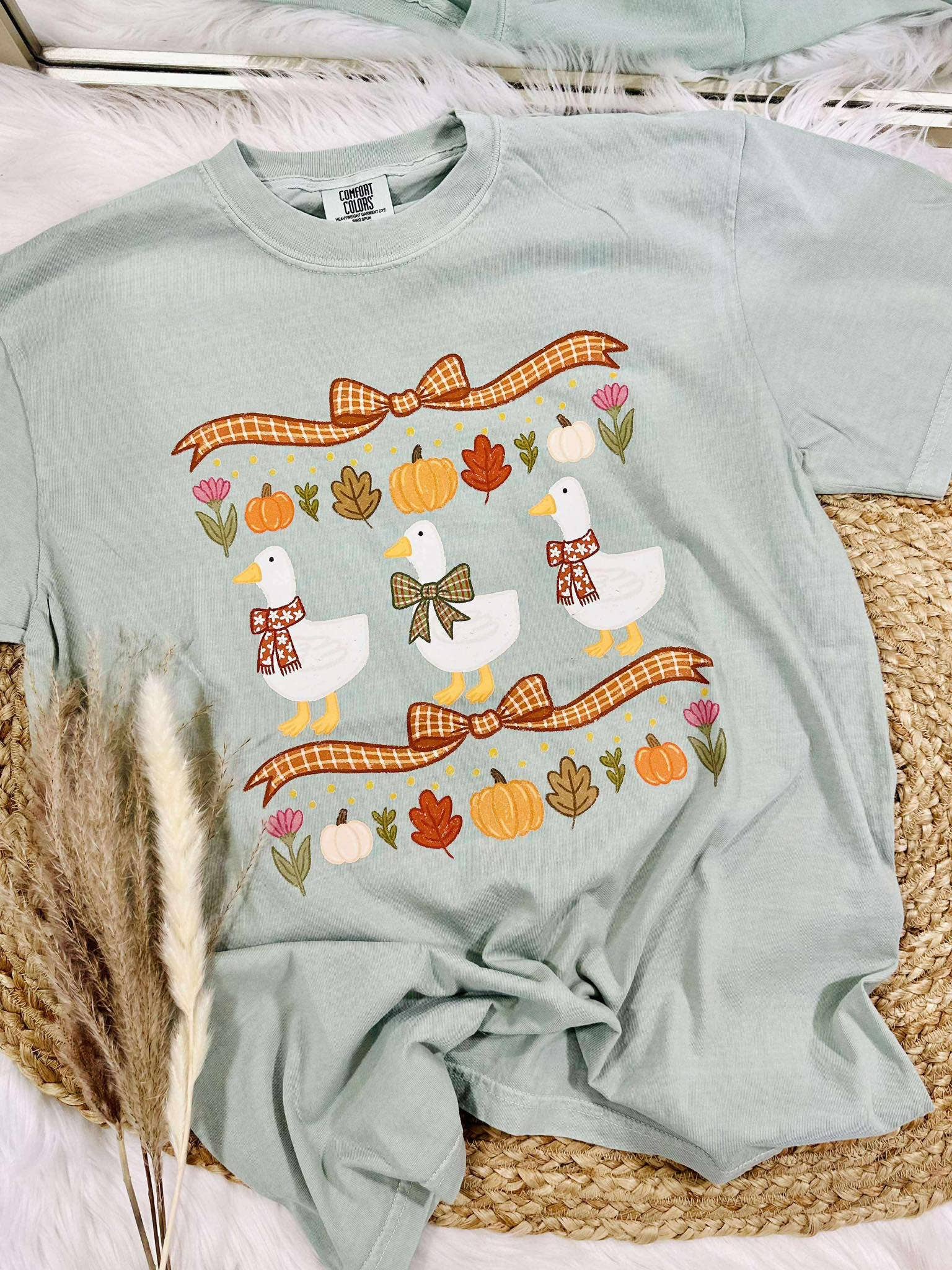 Cozy Fall Goose Trio Graphic Tee Hoodie, Sweatshirt | PodTeesHub.com