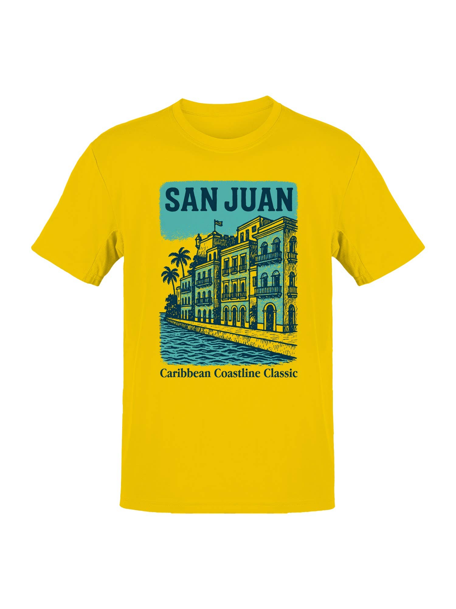 San Juan Caribbean Coastline Art Men's T-Shirt Hoodie, Sweatshirt | PodTeesHub.com