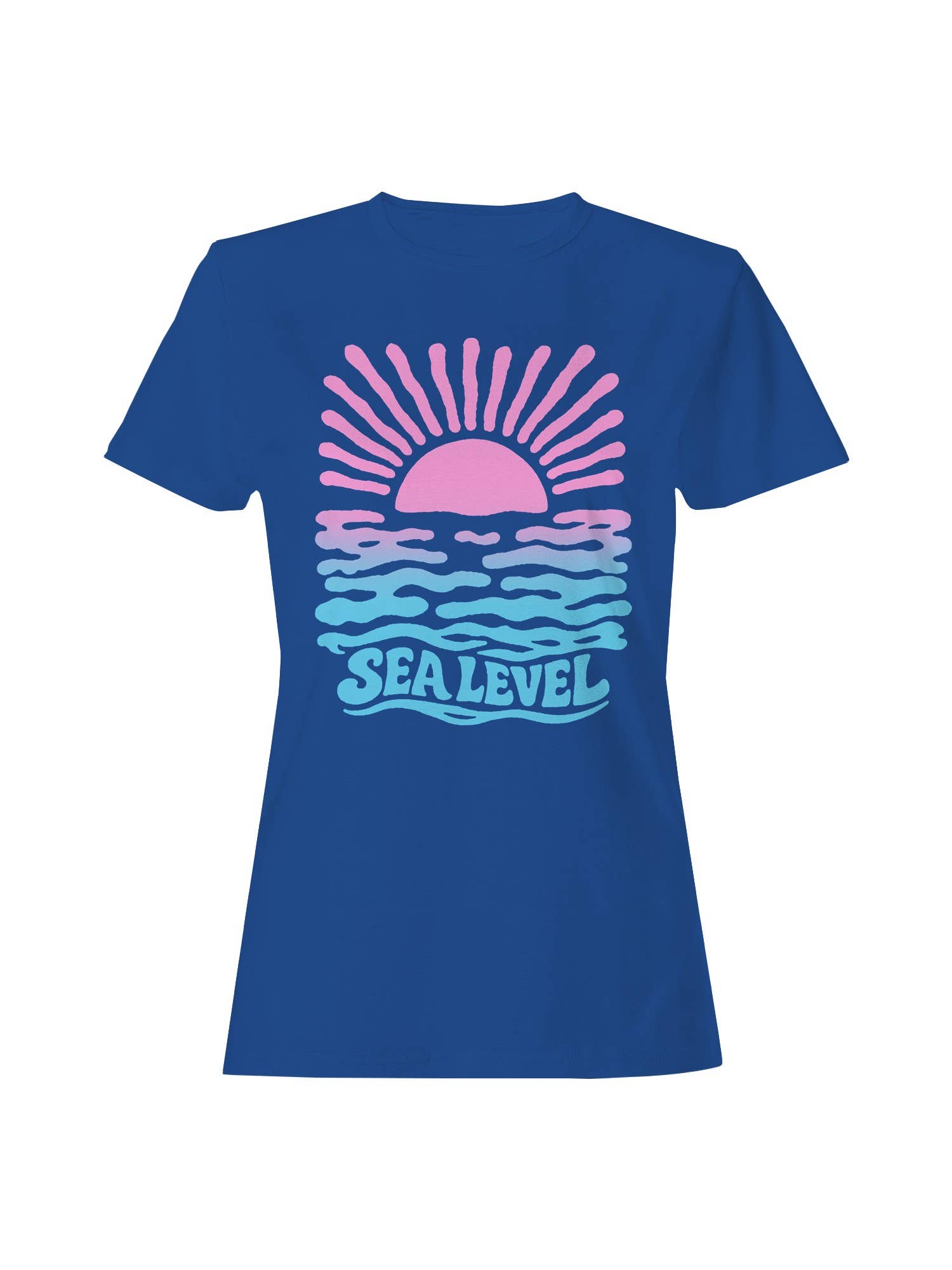 Retro Sea Level Sunset Design Women's T-Shirt Hoodie, Sweatshirt | PodTeesHub.com