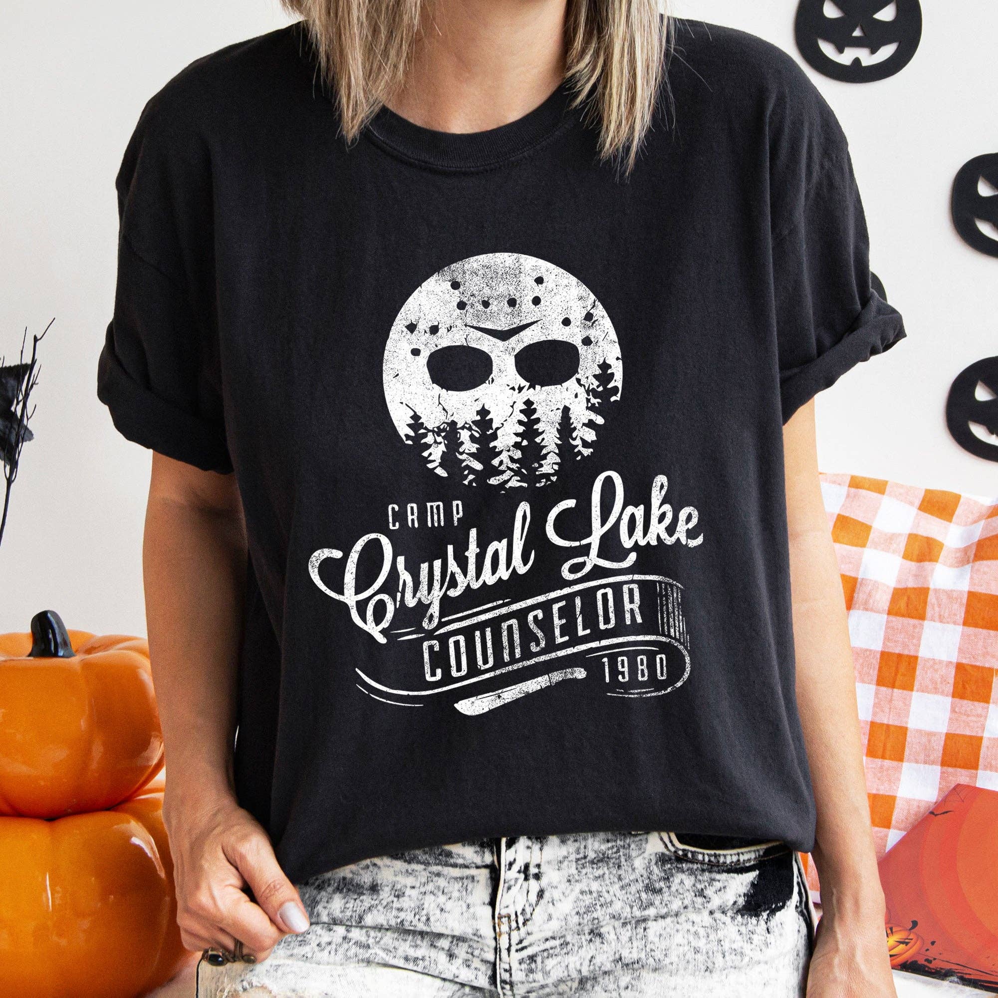 Camp Crystal Lake Counselor Halloween T-Shirt White Print Hoodie, Sweatshirt | PodTeesHub.com