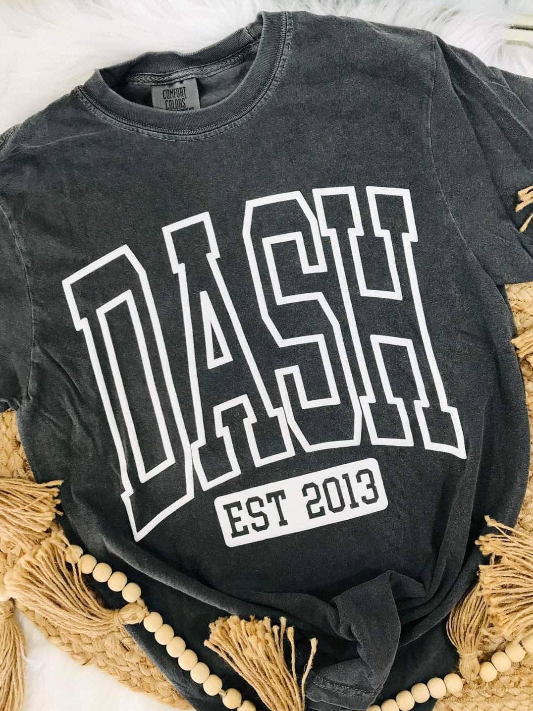 Custom Est. Hollow Varsity Puff Tee Hoodie, Sweatshirt | PodTeesHub.com