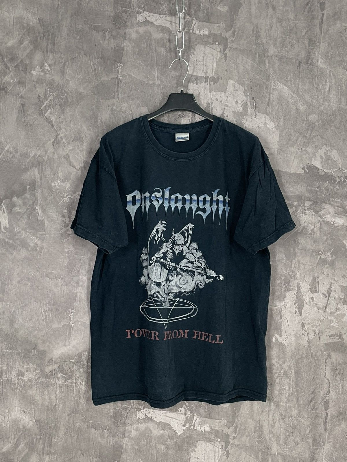 Vintage Onslaught Rock Metal Horror T Shirt Hoodie, Sweatshirt | PodTeesHub.com