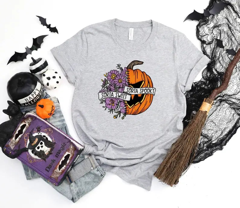 Sorta Sweet Sorta Spooky T-Shirt Hoodie, Sweatshirt | PodTeesHub.com