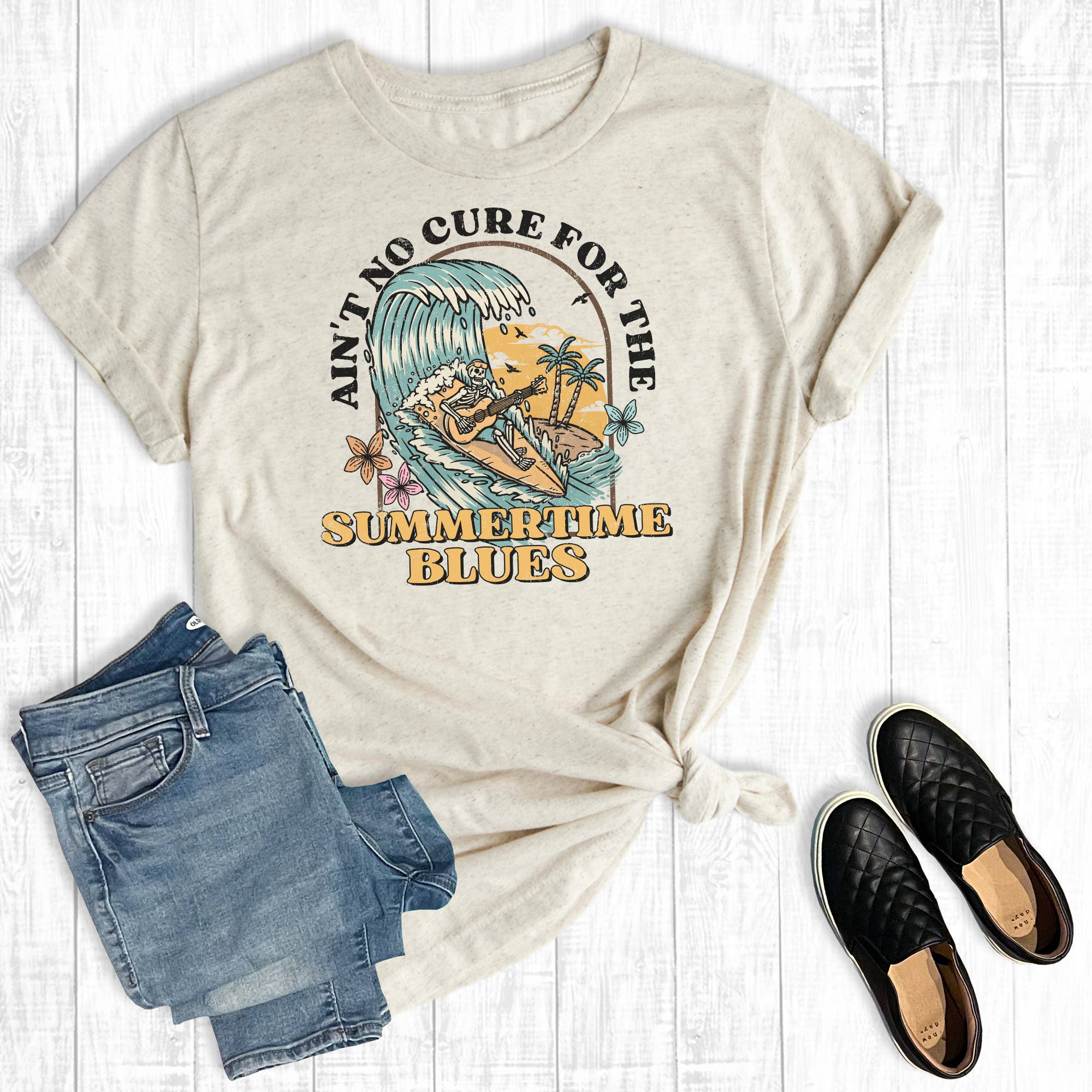 Western Summer Ain't No Cure For the Summer Time Blues Tee Hoodie, Sweatshirt | PodTeesHub.com