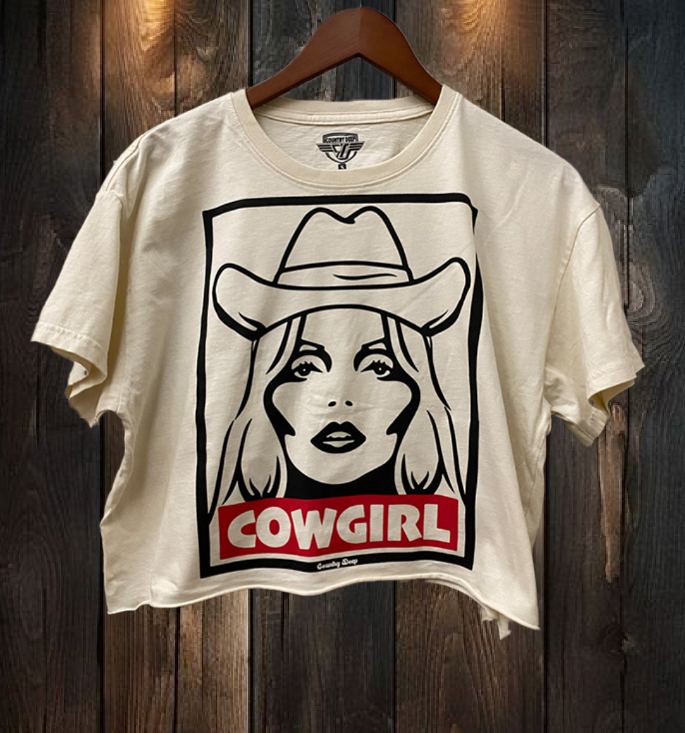 Cowgirl 90's Relaxed Cropped  T-Shirt Hoodie, Sweatshirt | PodTeesHub.com