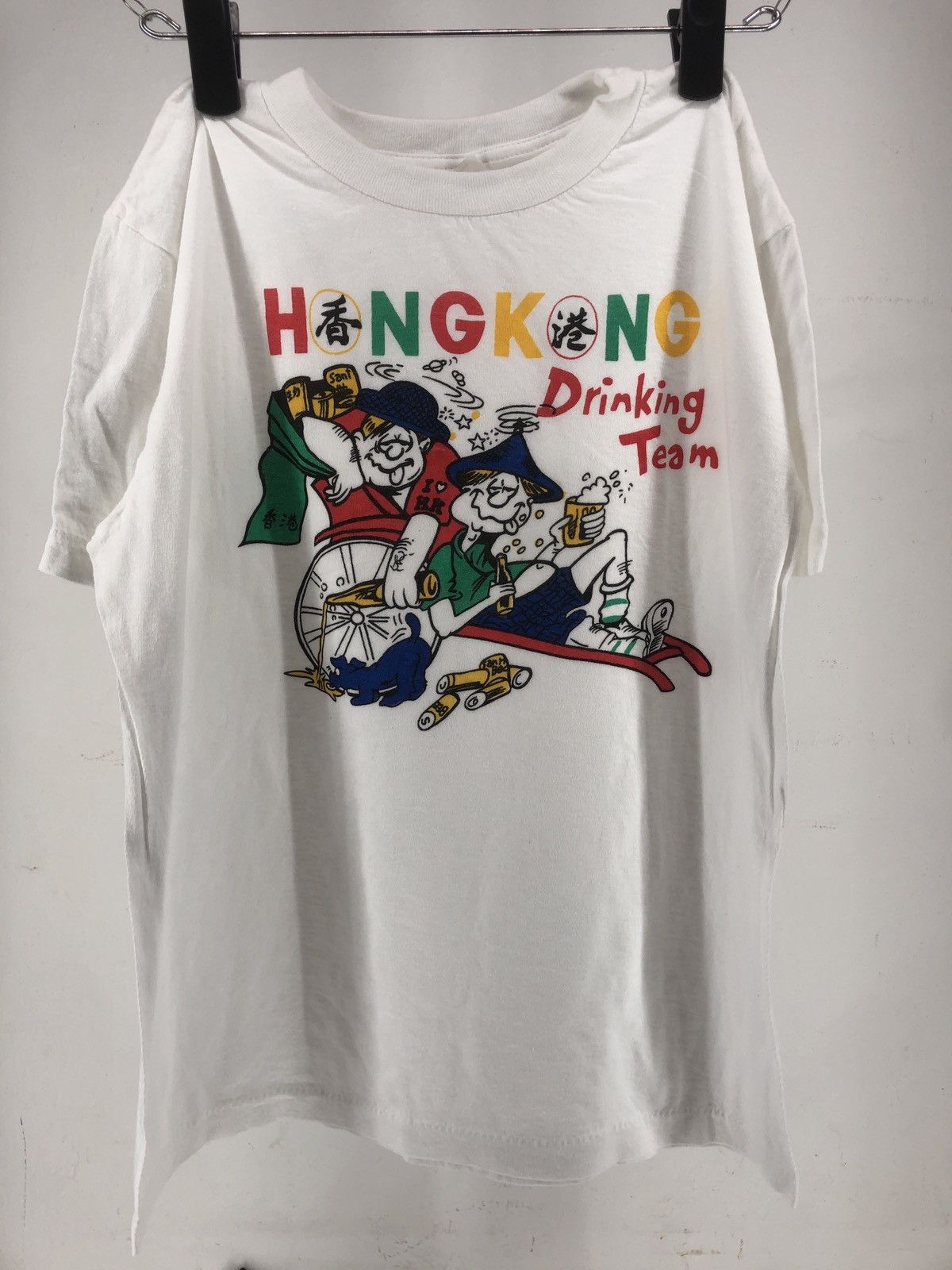 Vintage White Hong Kong Drinking Team Funny Graphic Tee Hoodie, Sweatshirt | PodTeesHub.com