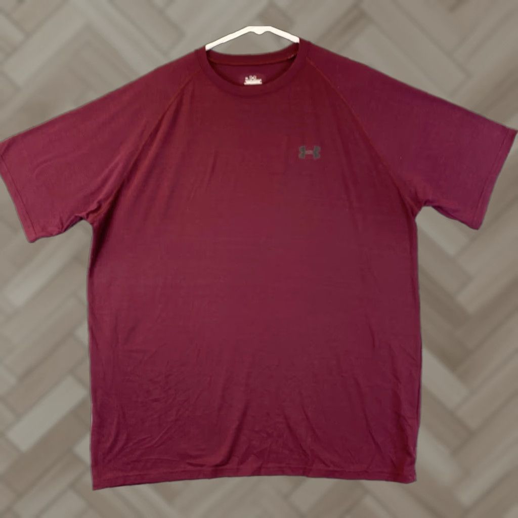 Under Armour Vintage No Under Armour Dry Fit Training Shirt Short Sleeve Mens Xl Maroon Athletic Dri Hoodie, Sweatshirt