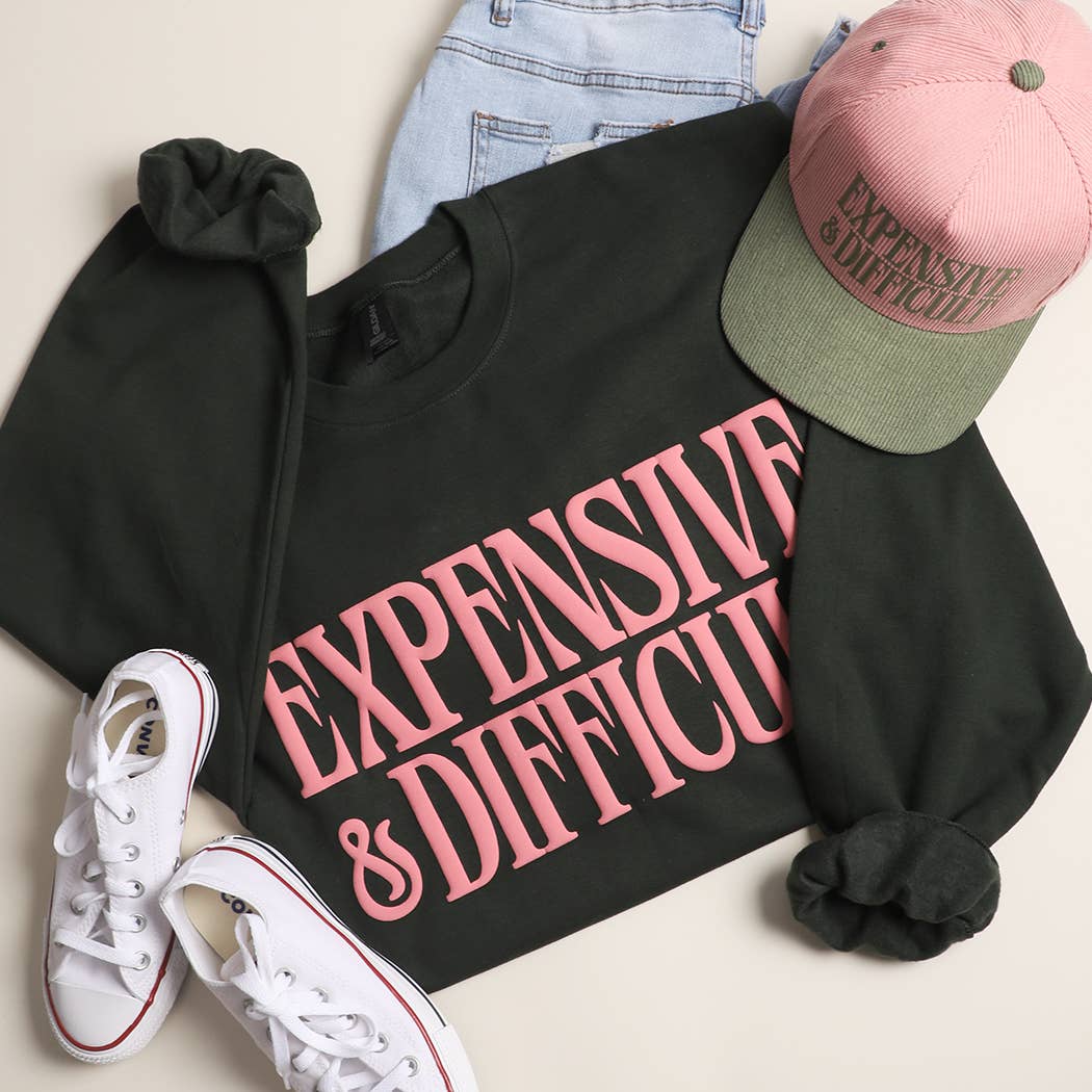Expensive & Difficult Puff Midweight Sweatshirt T-Shirts, Hoodie | PodTeesHub.com