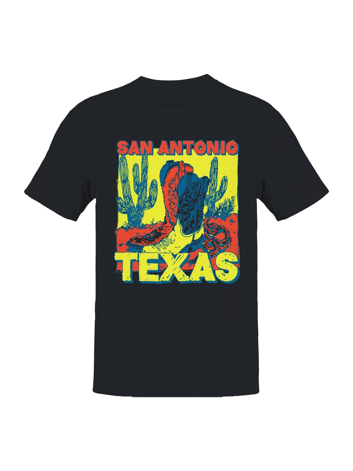 Bold San Antonio Texas Cactus Art Men's T-Shirt Hoodie, Sweatshirt | PodTeesHub.com