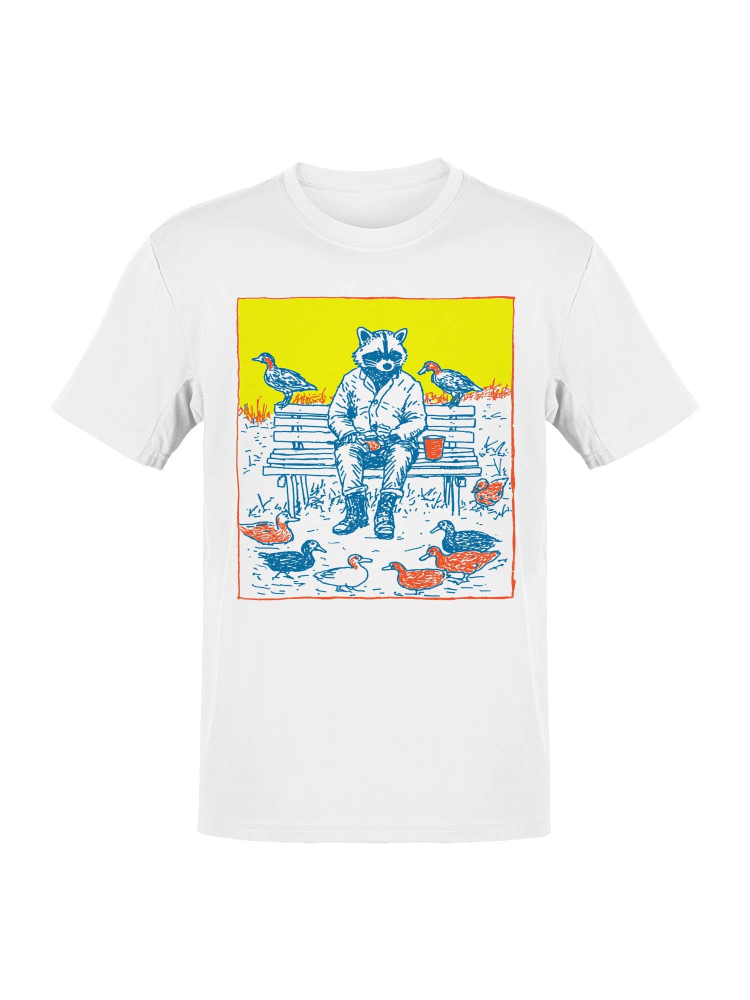 Reflective Raccoon in the Park Men's T-Shirt Hoodie, Sweatshirt | PodTeesHub.com