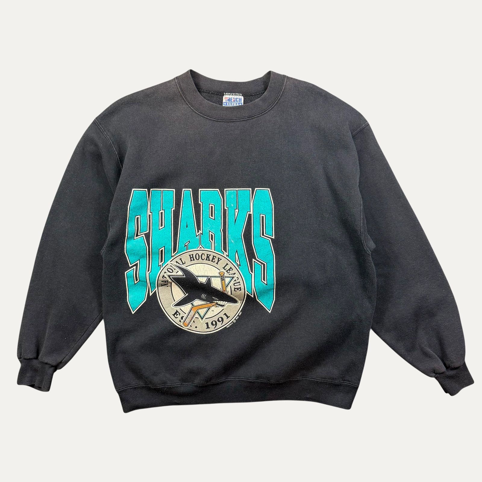 Vintage 1991 San Jose Sharks Crewneck Sweatshirt T-Shirts, Hoodie | PodTeesHub.com