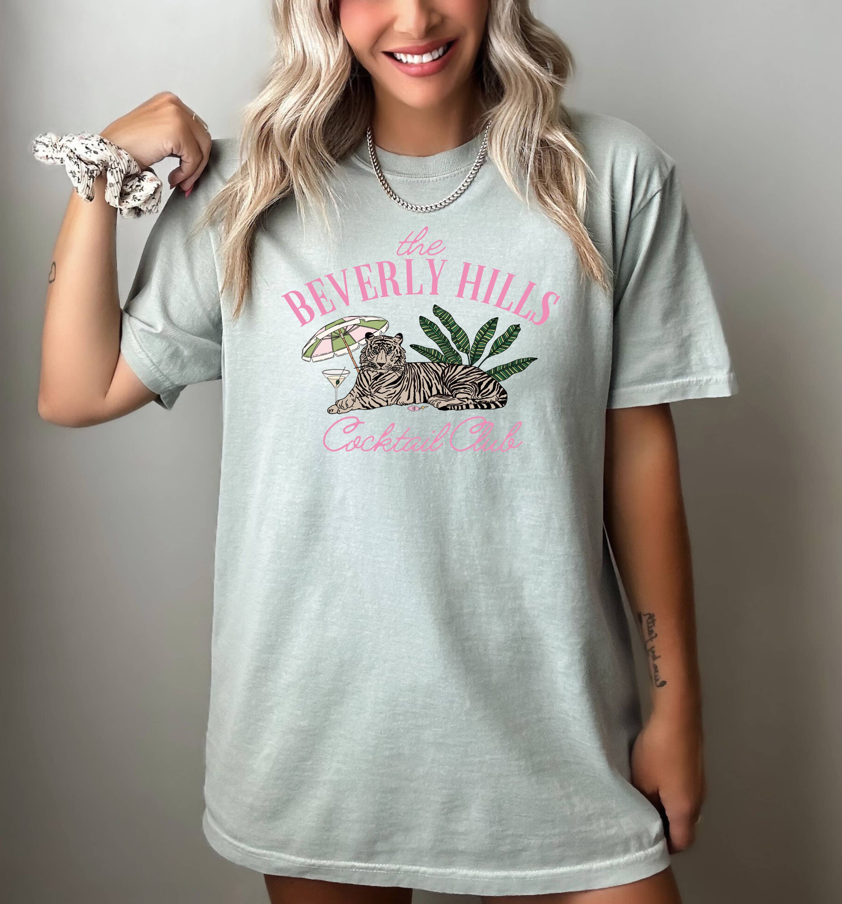 Beverly Hills, Graphic Apparel, Cocktail Club, Graphic Tee Hoodie, Sweatshirt | PodTeesHub.com