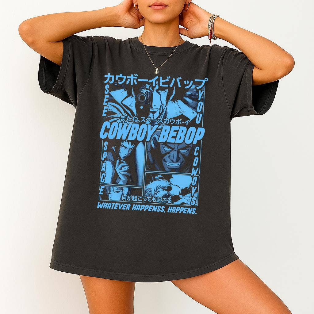 Cowboy Bebop Anime T-Shirt, Otaku Streetwear Hoodie, Sweatshirt | PodTeesHub.com