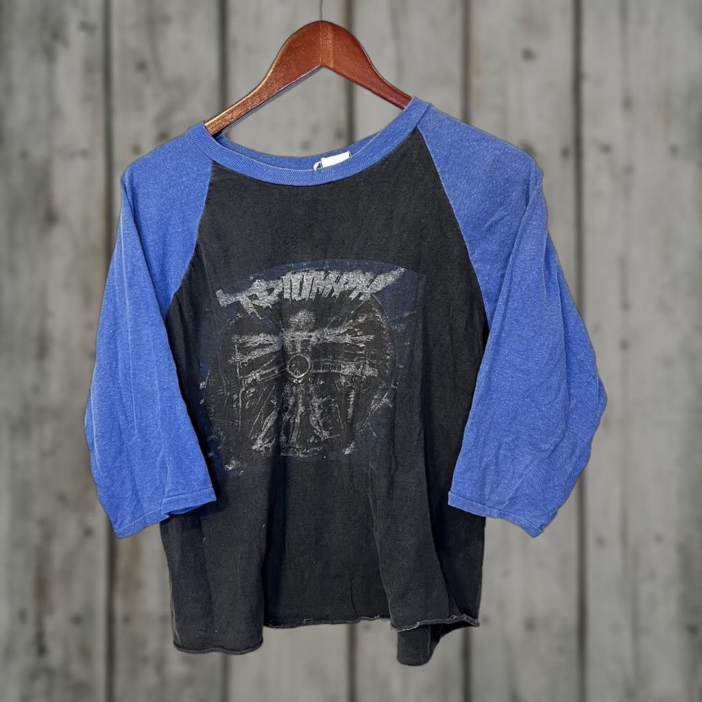 Vintage Triumph Band Raglan Shirt Rock N Roll 80s T Shirt M Black Mens Hoodie, Sweatshirt | PodTeesHub.com