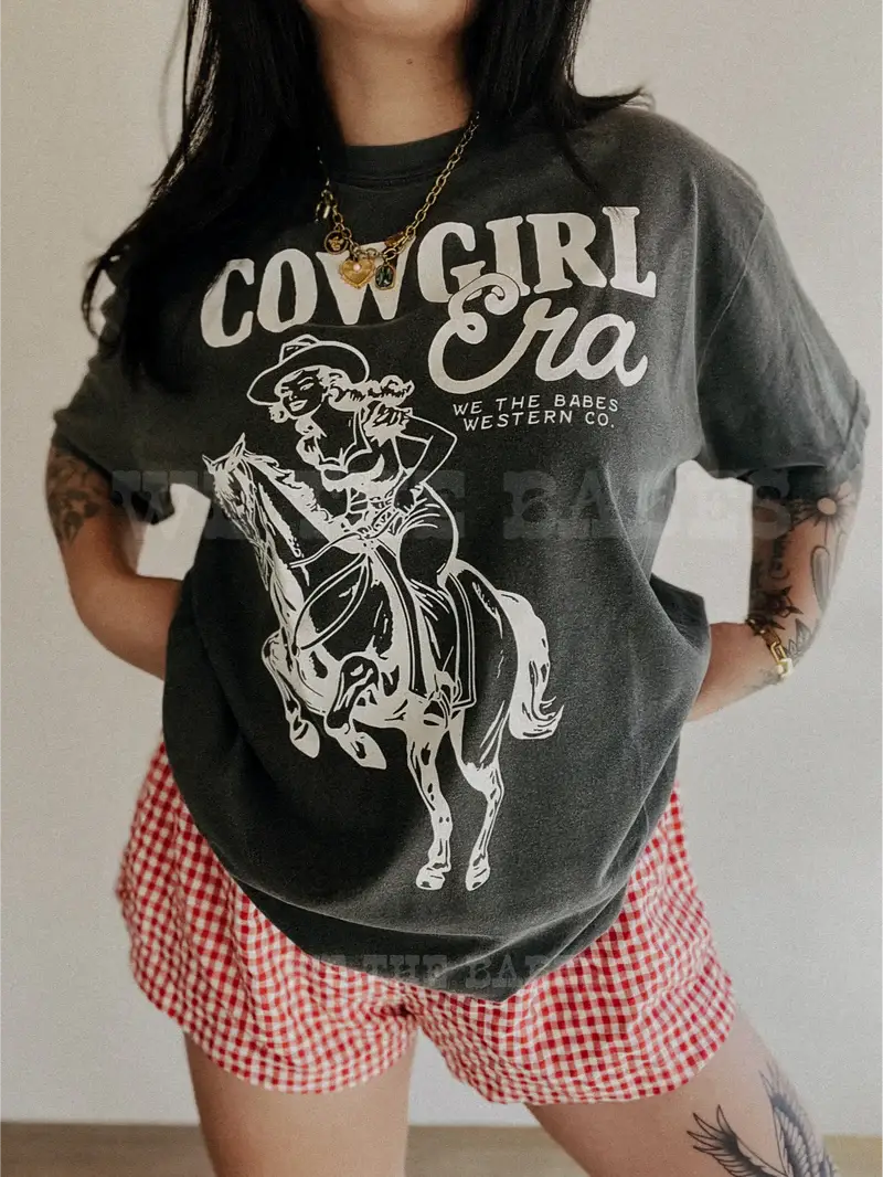 Cowgirl Era Tee - Smoke Hoodie, Sweatshirt | PodTeesHub.com