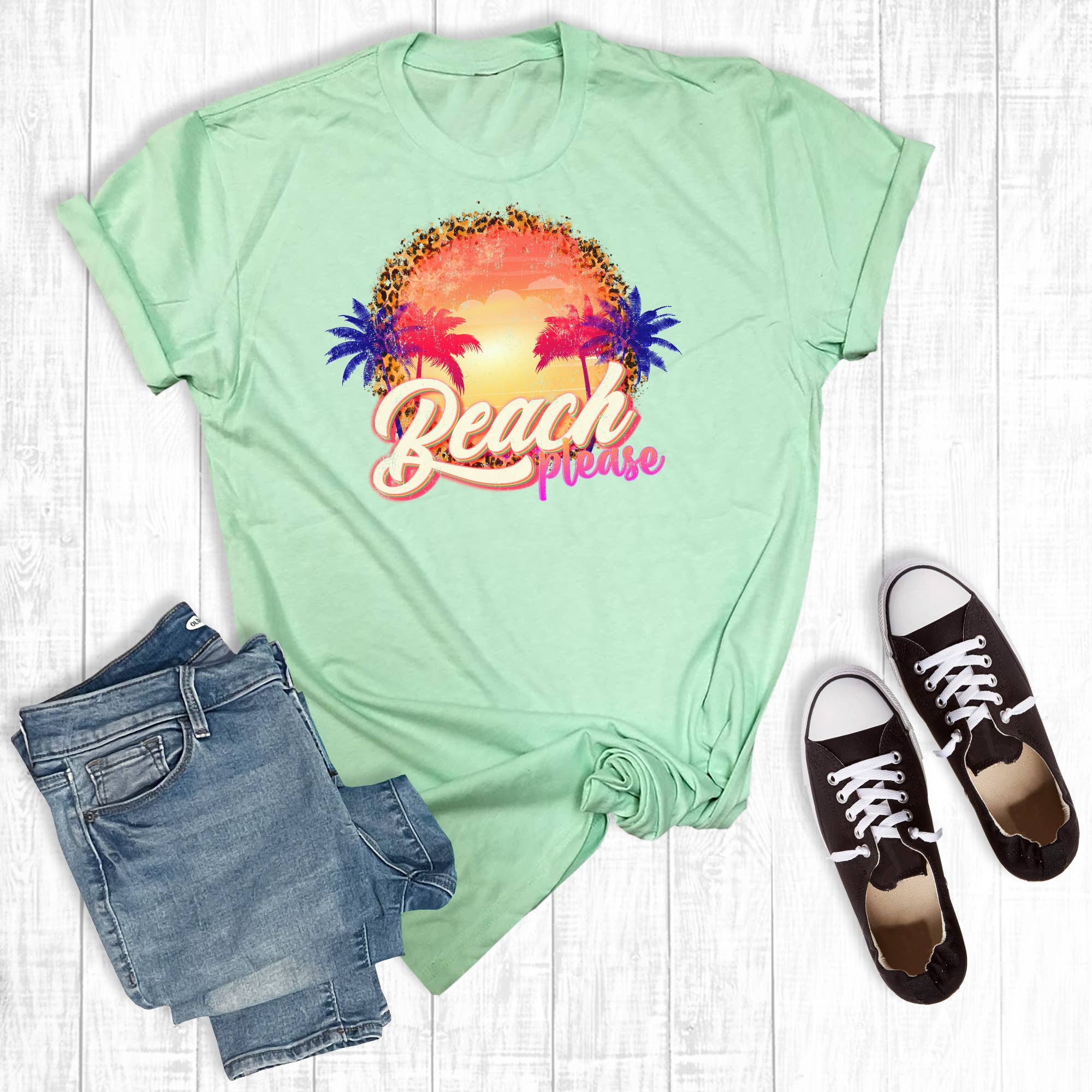 Beach Please Spring Break Graphic Tee Hoodie, Sweatshirt | PodTeesHub.com