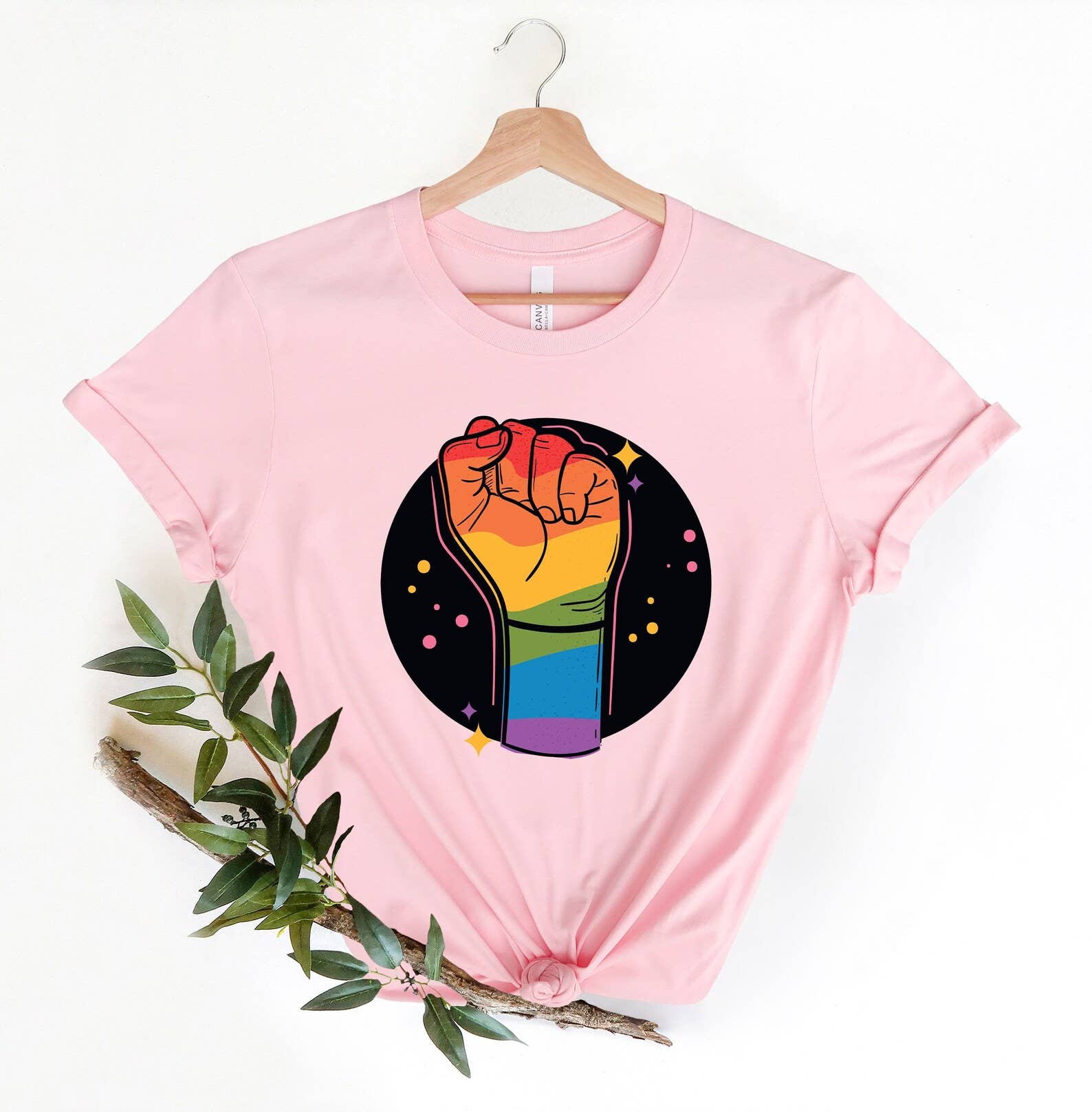 Rainbow Fist T-Shirt Hoodie, Sweatshirt | PodTeesHub.com