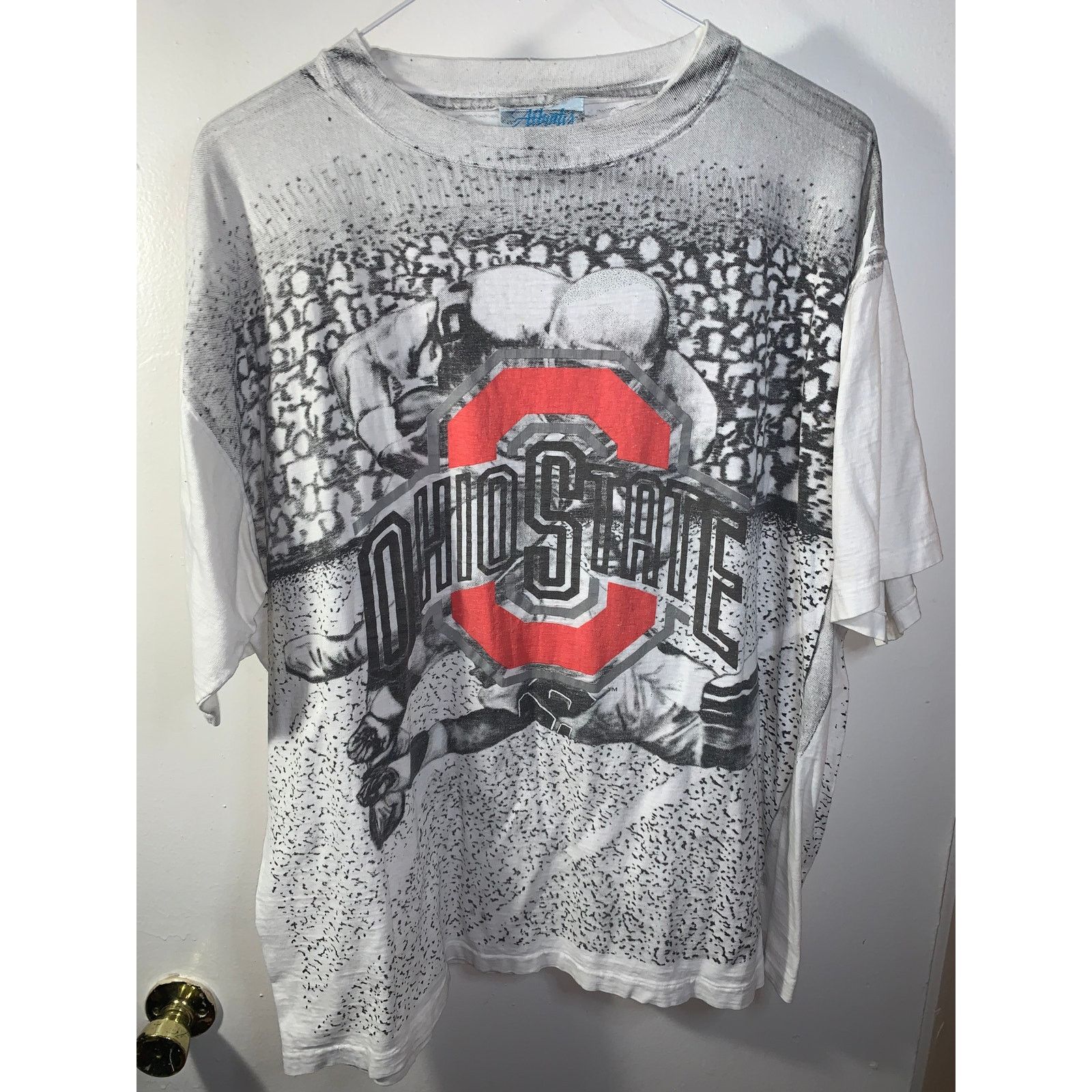 Vintage Ohio State University Football T Shirt Xl Hoodie, Sweatshirt | PodTeesHub.com