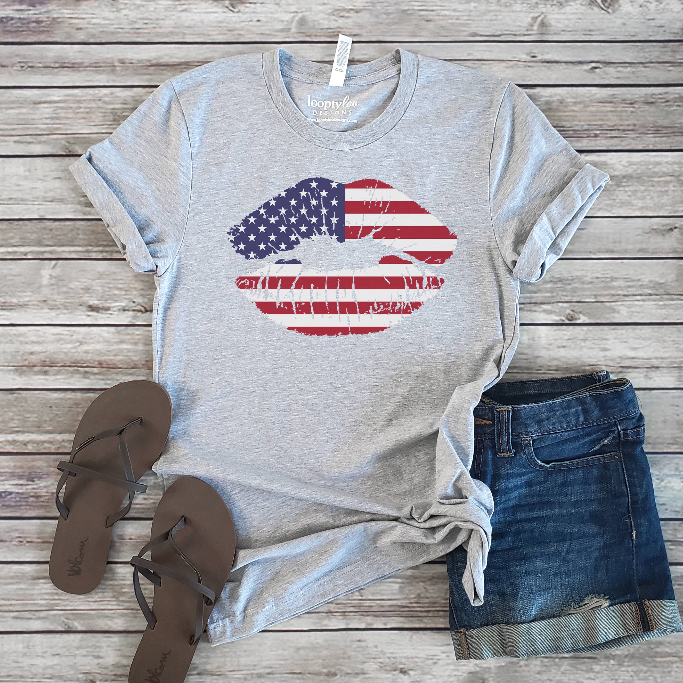 Lips Flag Tee | America | Sizes XS-2XL Hoodie, Sweatshirt | PodTeesHub.com
