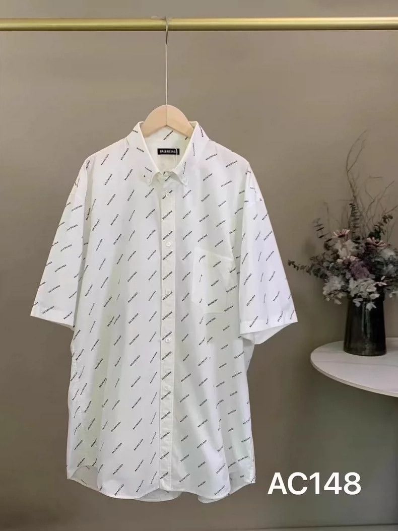 Balenciaga White Printed Shirt Size 40 Dmc Hoodie, Sweatshirt | PodTeesHub.com