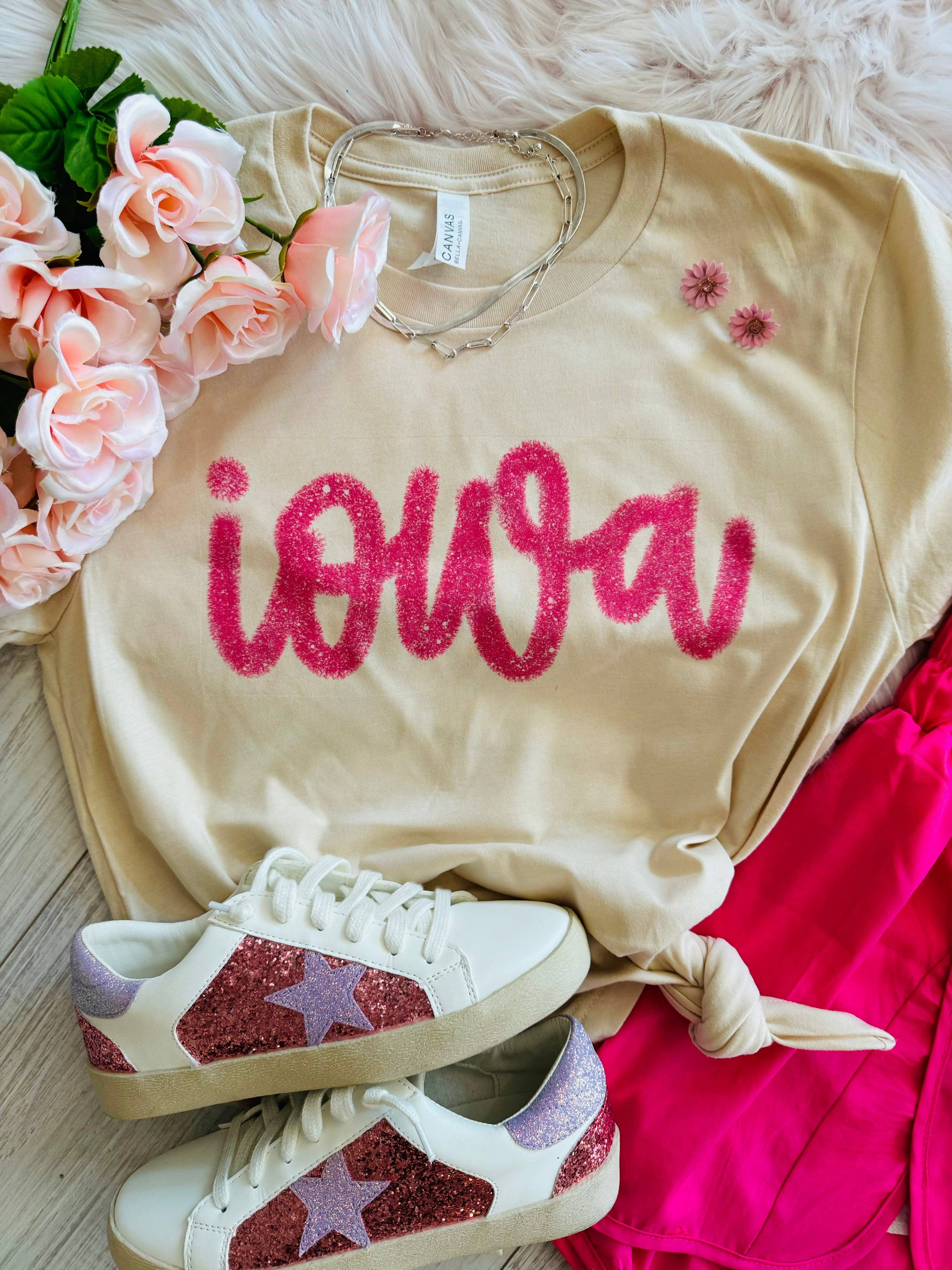 Iowa Faux Tinsel Tee Hoodie, Sweatshirt | PodTeesHub.com