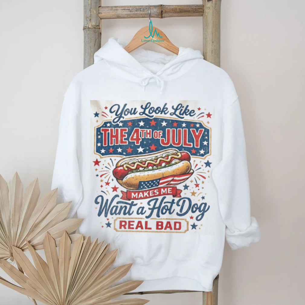 4th of July Patriotic Hot Dog Funny Quote Independence Day Shirt