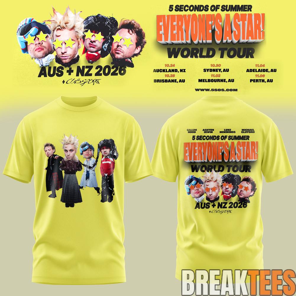 5 Seconds of Summer Everyone’s A Star! World Tour 2026 Shirt