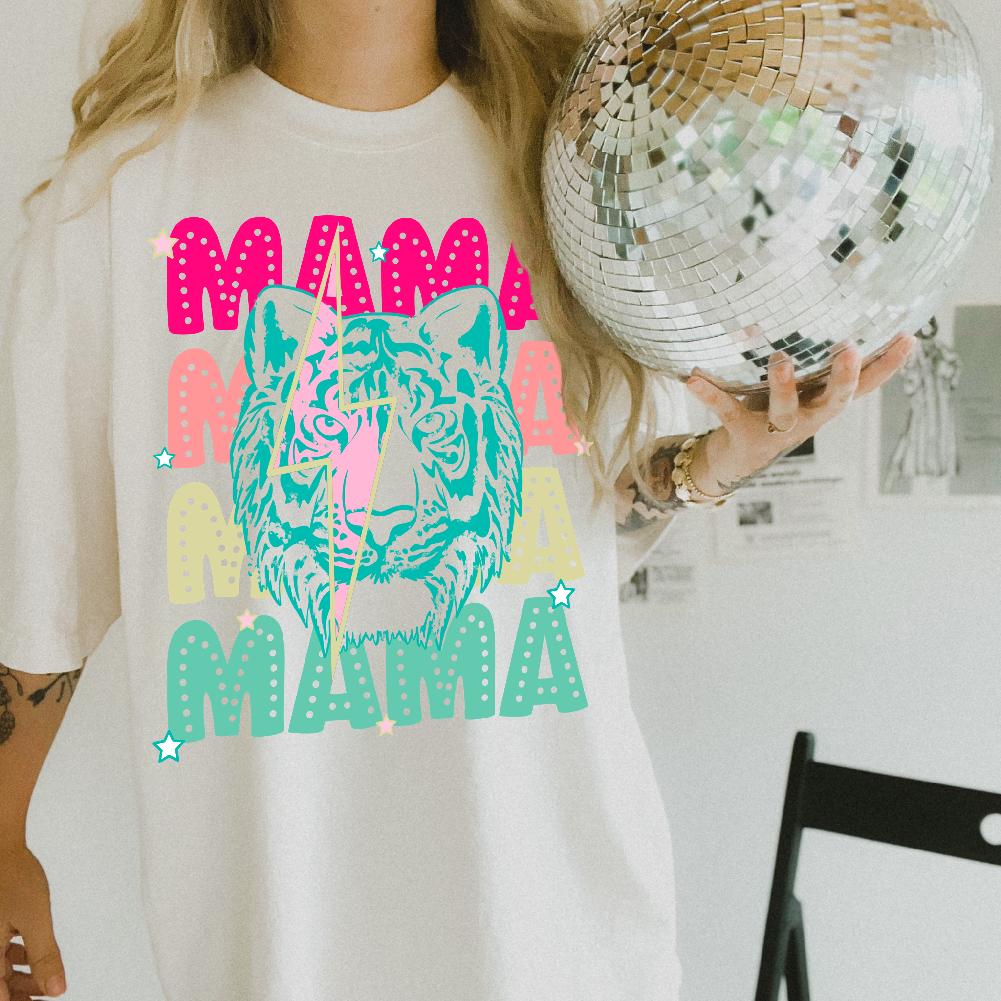Preppy Mama Tiger Comfort Color Graphic Tee Hoodie, Sweatshirt | PodTeesHub.com