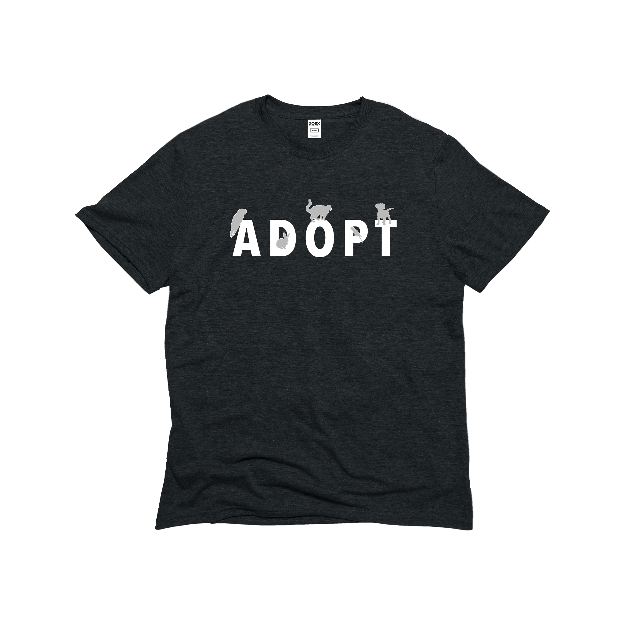 Adopt Pets Graphic Tee - Charcoal - 12pk Hoodie, Sweatshirt | PodTeesHub.com