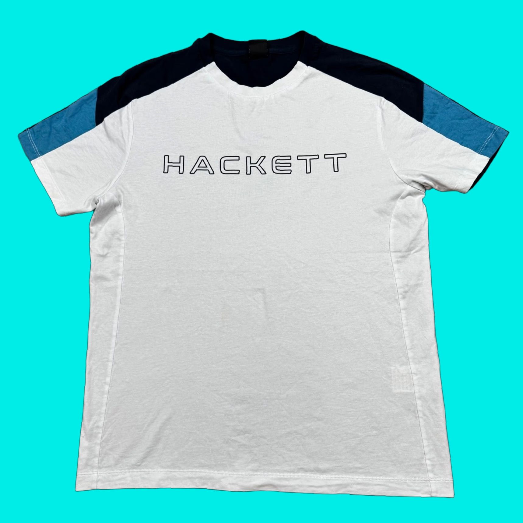 Hackett T Shirt Mens Classic Short Sleeve White Logo Crew Neck Cotton White Sports Tee Hoodie, Sweatshirt | PodTeesHub.com