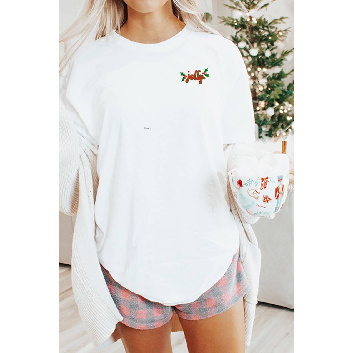 Jolly Embroidery Vintage Graphic Oversized Tee Hoodie, Sweatshirt | PodTeesHub.com