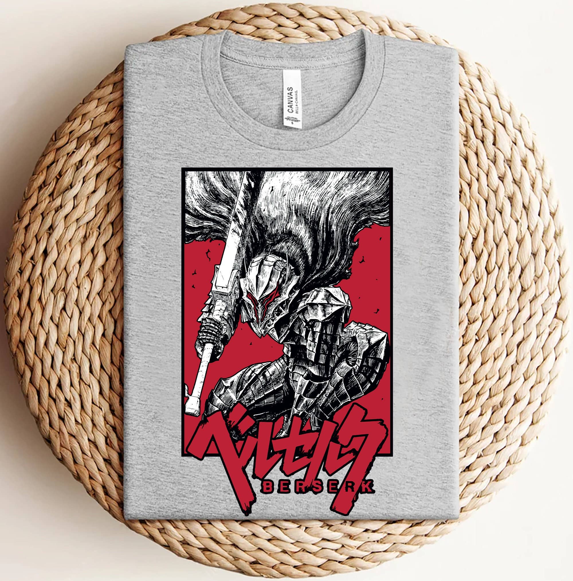 Berserk Guts Skull Knight Black Armor Anime Graphic Tee Gift Hoodie, Sweatshirt | PodTeesHub.com