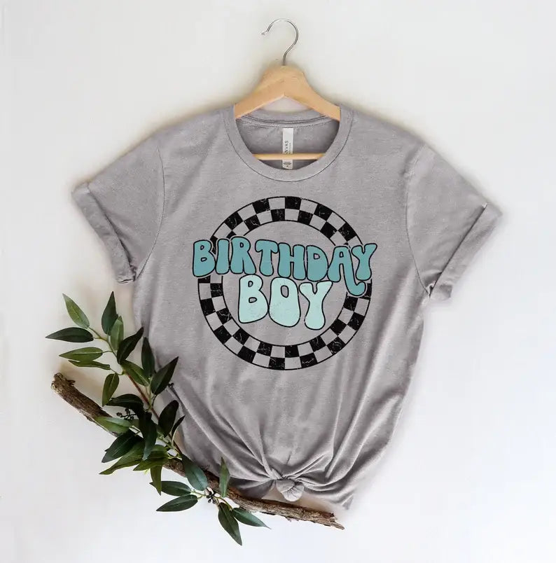Checkerboard Birthday Boy T-Shirt Hoodie, Sweatshirt | PodTeesHub.com