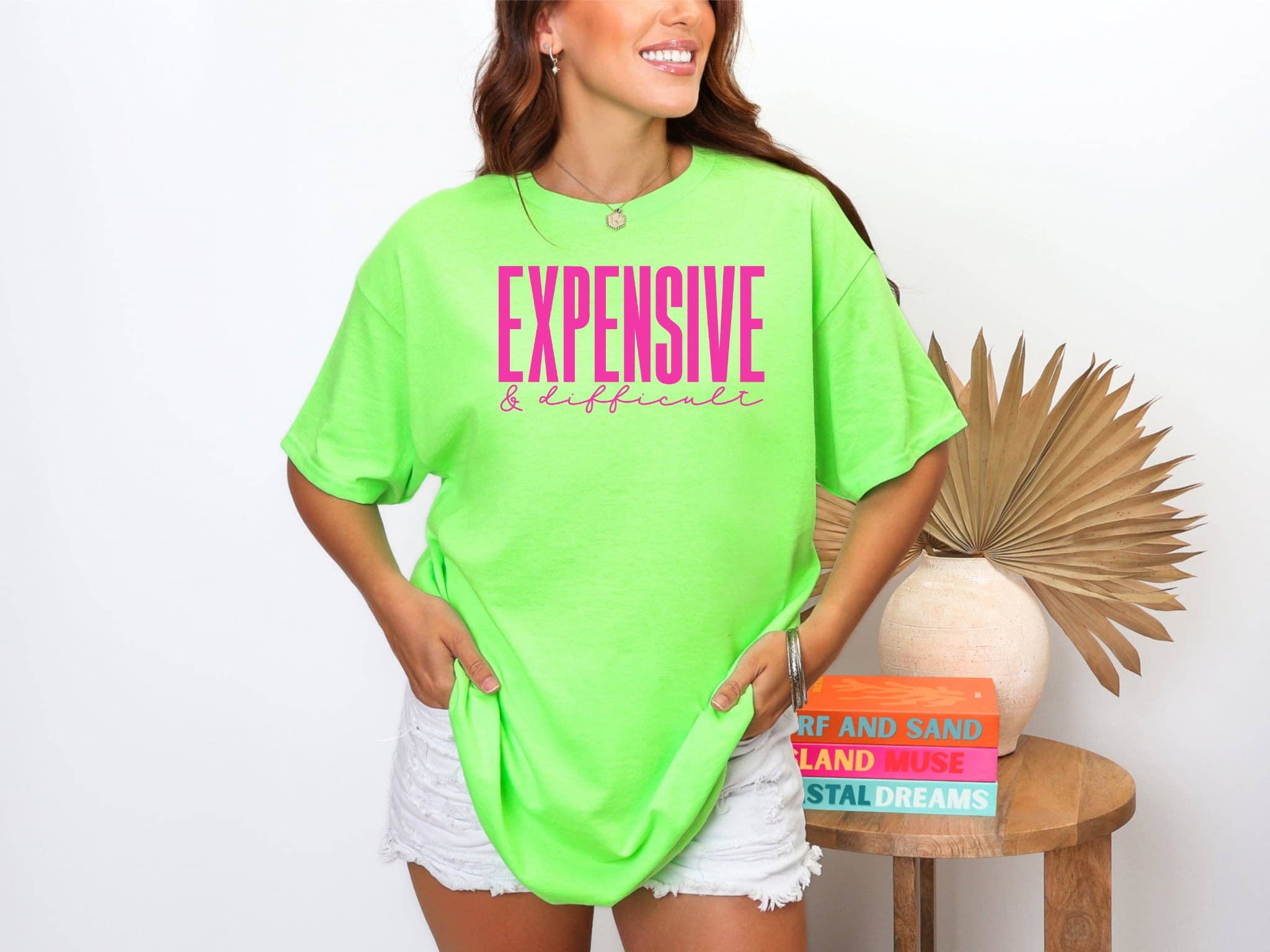 New Neon Expensive Difficult Bella Summer Graphic Tee Hoodie, Sweatshirt | PodTeesHub.com